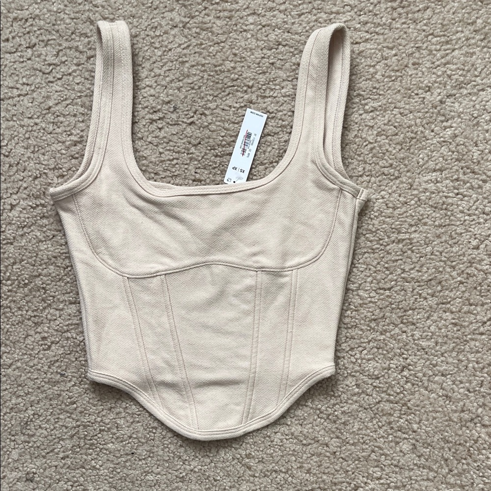 New Victoria's Secret Cream Corset Crop Top